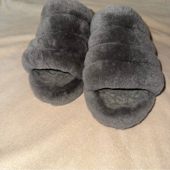 UGG Womens Fluff Yeah Slide Slipper Back Strap Gray Size 8 - Picture 2 of 6